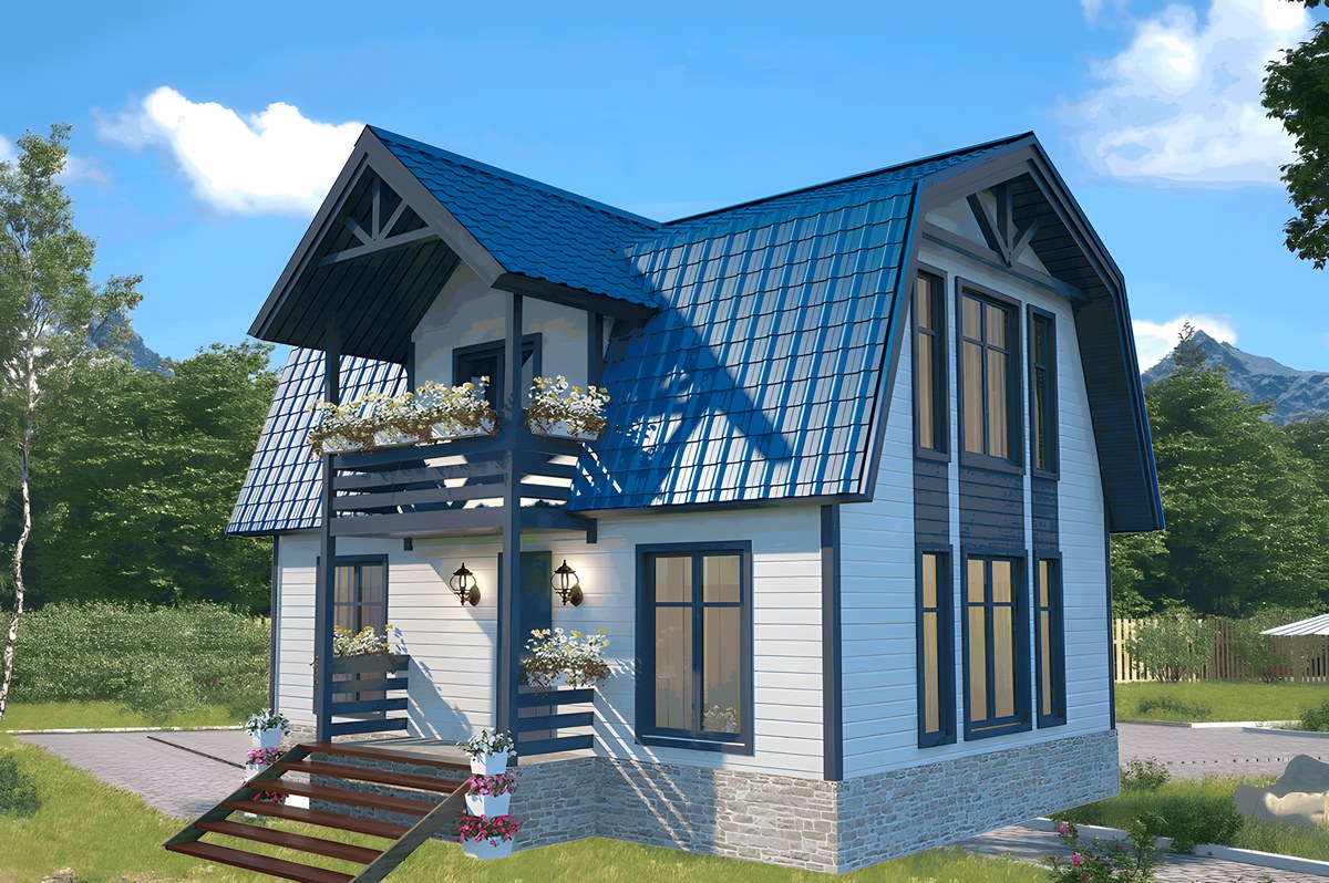 Каталог каркасный дом солнечный ++ 6 х 8 в Крыму | Компания Азбука дома